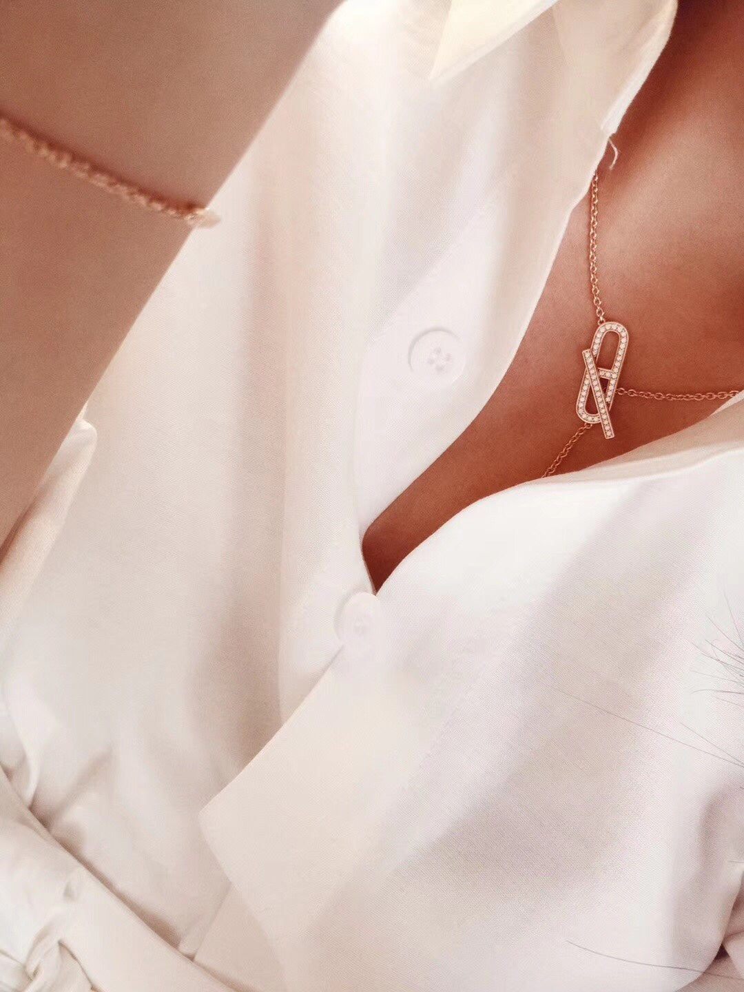 [Vintora]HM FIRE PIG NOSE NECKLACE TRENDY STREET