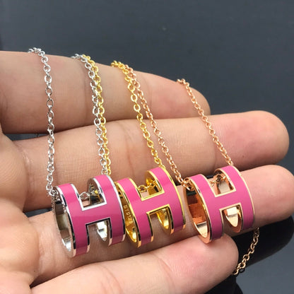 [Vintora]H NECKLACE PINK