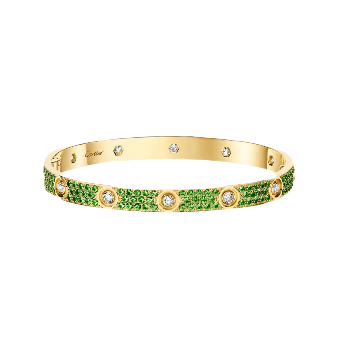 [Vintora]2026 PAVE GEMSTONE LOVE BRACELET 6.1MM 10 DIAMONDS