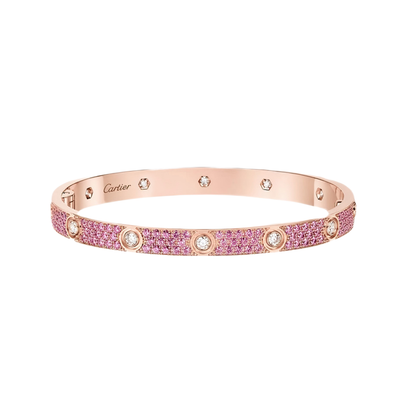 [Vintora]2026 PAVE GEMSTONE LOVE BRACELET 6.1MM 10 DIAMONDS