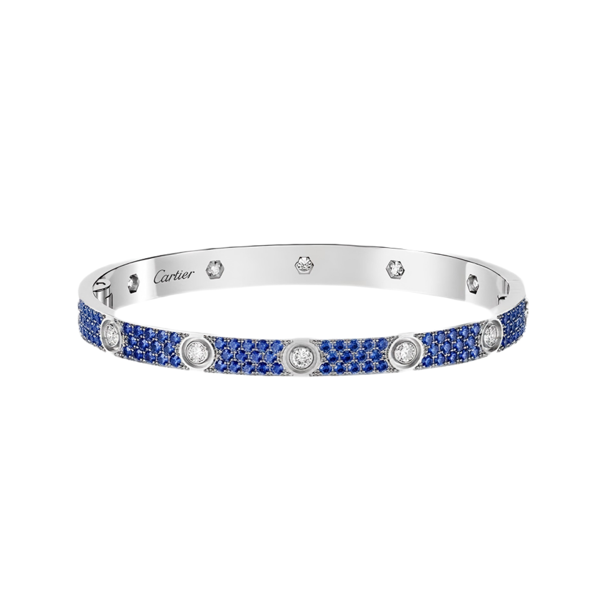 [Vintora]2026 PAVE GEMSTONE LOVE BRACELET 6.1MM 10 DIAMONDS