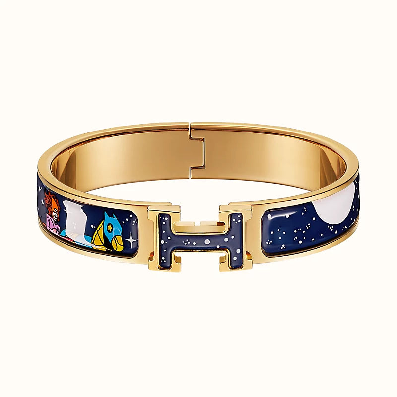 [Vintora]H STAR AND MOON BRACELET 12MM