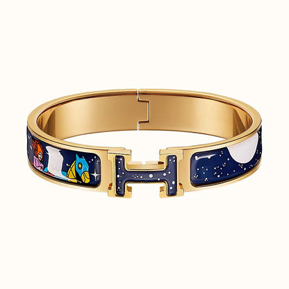 [Vintora]H STAR AND MOON BRACELET 12MM