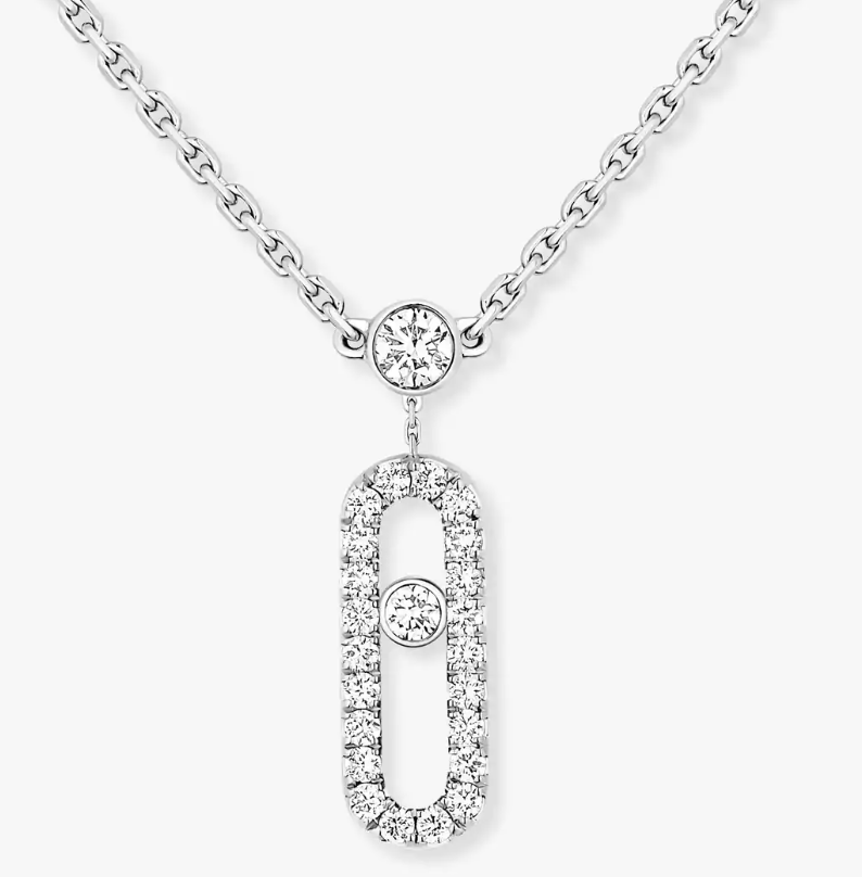 [Vintora]MS Double-Circle Full-Diamond Necklace