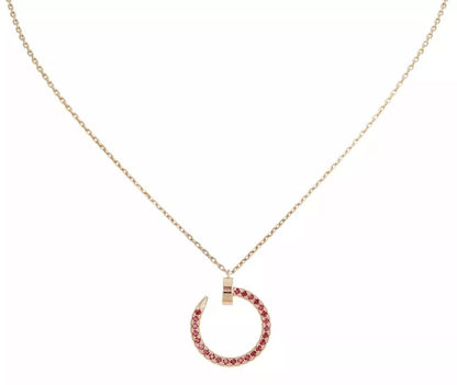 [Vintora]JUSTE NECKLACE GOLD RED DIAMONDS