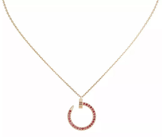 [Vintora]JUSTE NECKLACE GOLD RED DIAMONDS