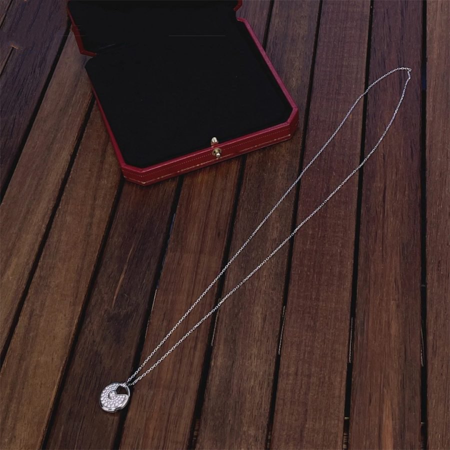 [Vintora]AMULETTE SILVER FULL DIAMOND NECKLACE