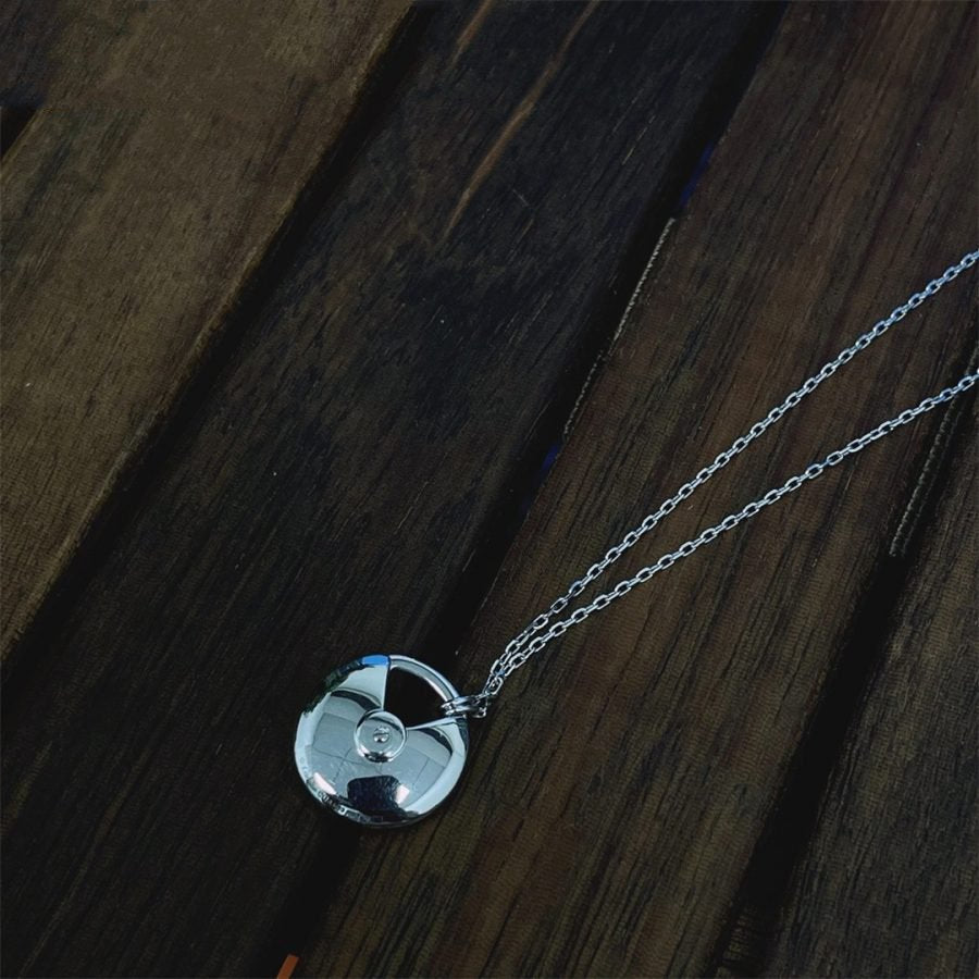 [Vintora]AMULETTE SILVER FULL DIAMOND NECKLACE