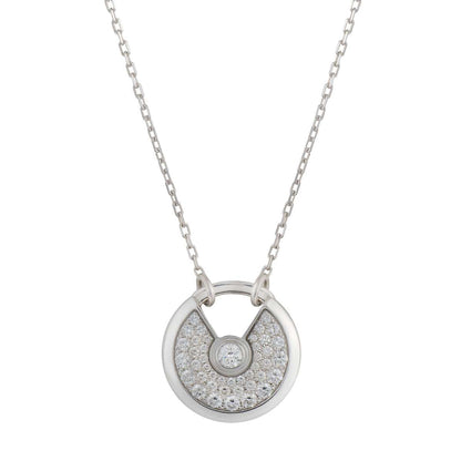 [Vintora]AMULETTE SILVER FULL DIAMOND NECKLACE