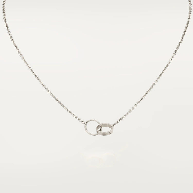 [Vintora]LOVE NECKLACE PINK GOLD AND SILVER