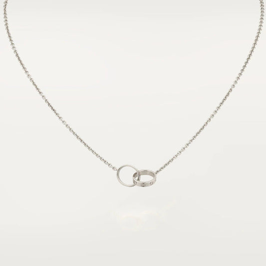 [Vintora]LOVE NECKLACE PINK GOLD AND SILVER