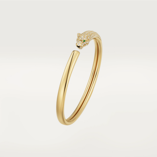 [Vintora]PANTHERE GOLD DIAMOND OPEN BRACELET