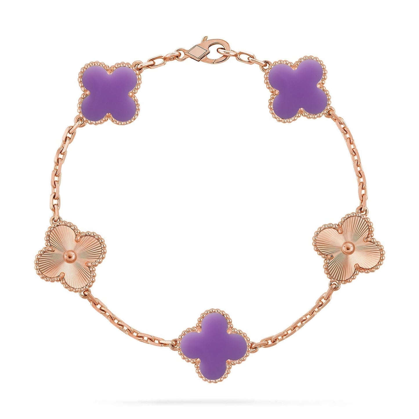 [Vintora]CLOVER 5 MOTIF LIGHT PURPLE BRACELET COLLECTION