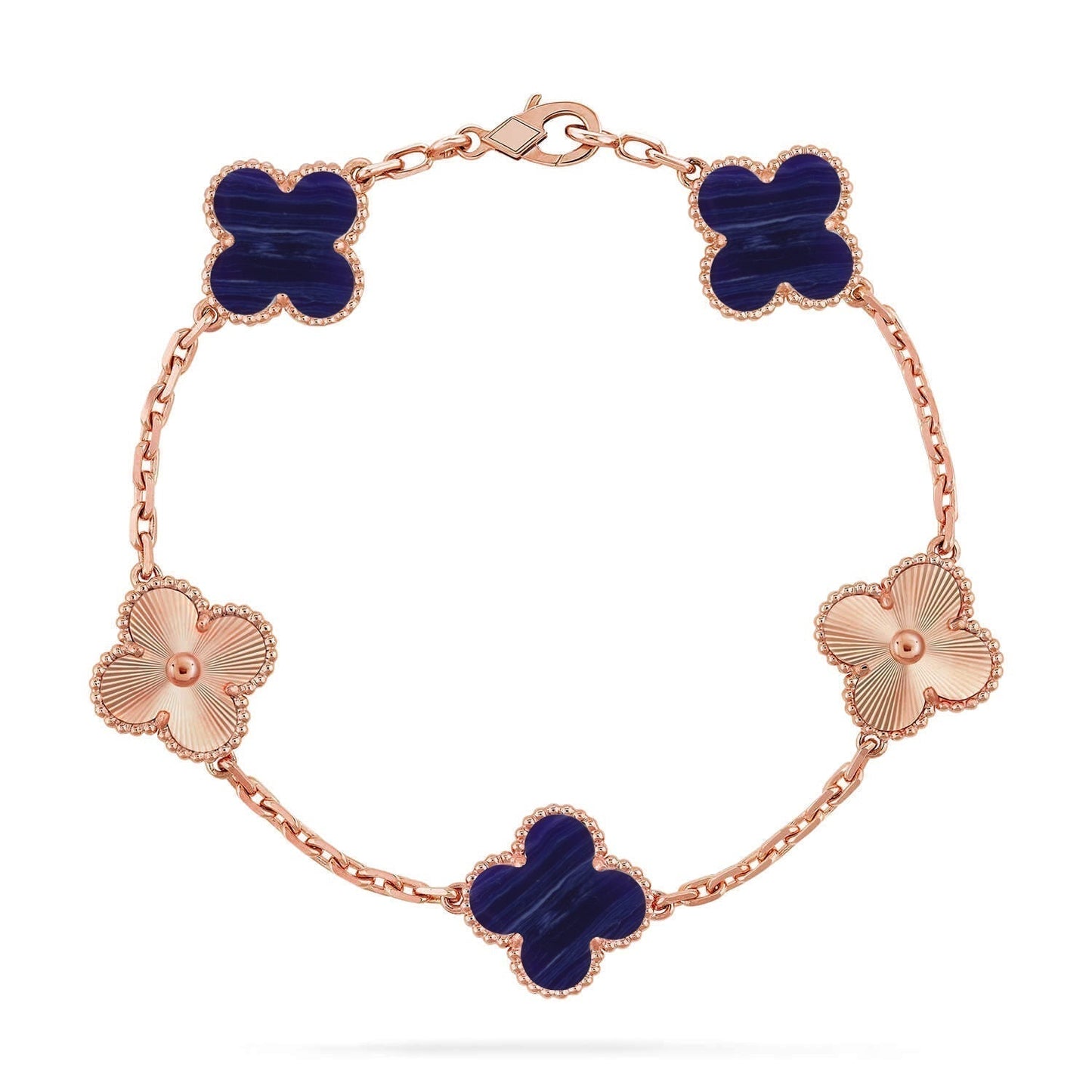 [Vintora]CLOVER 5 MOTIF PURPLE STRIPES BRACELET COLLECTION