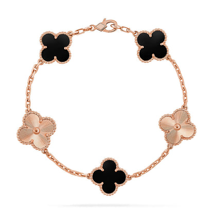 [Vintora] CLOVER 5 MOTIF ONYXS BRACELET COLLECTION
