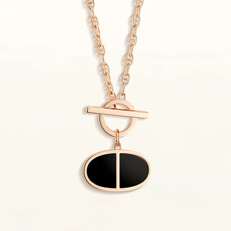 [Vintora]CHAINE VERSO BLACK CERAMIC NECKLACE