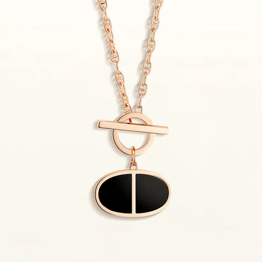 [Vintora]CHAINE VERSO BLACK CERAMIC NECKLACE