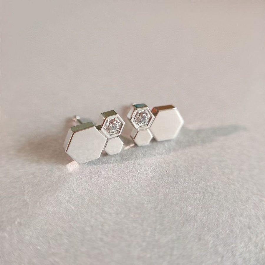 [Vintora]BEE LOVE SILVER DIAMOND EARRINGS