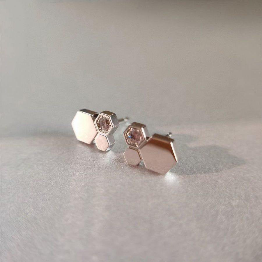 [Vintora]BEE LOVE SILVER DIAMOND EARRINGS