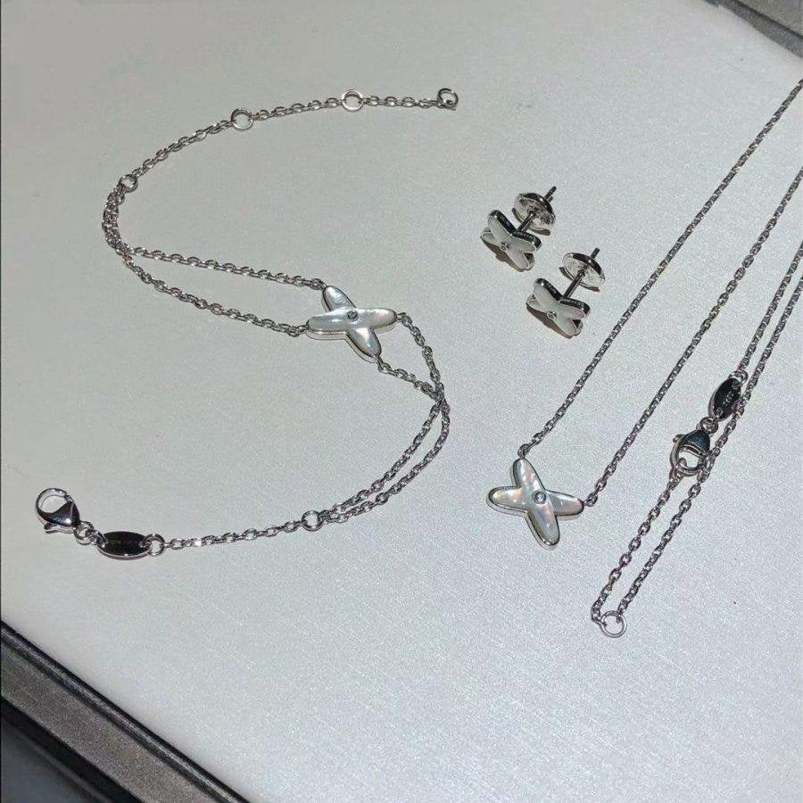 [Vintora]JEUX BRACELET WHITE MOP SILVER 1 DIAMOND