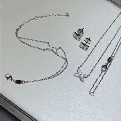 [Vintora]JEUX BRACELET WHITE MOP SILVER 1 DIAMOND