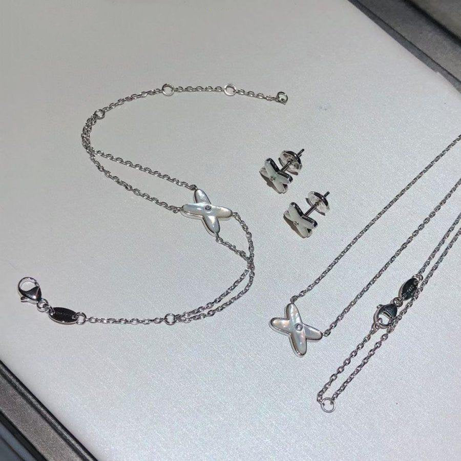 [Vintora]JEUX BRACELET WHITE MOP SILVER 1 DIAMOND
