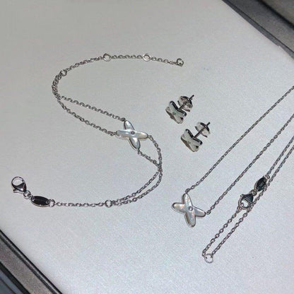 [Vintora]JEUX BRACELET WHITE MOP SILVER 1 DIAMOND