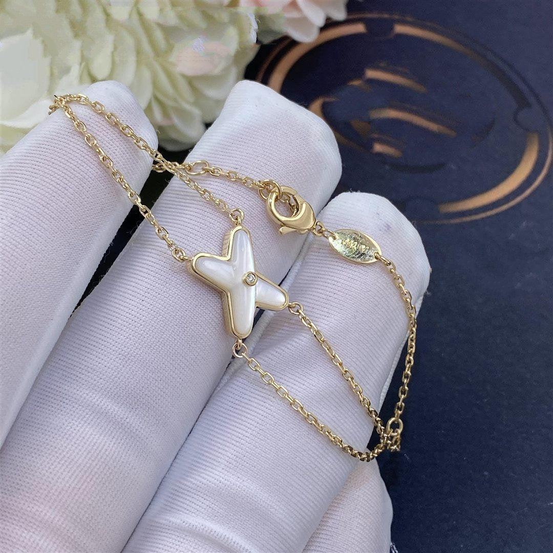 [Vintora]JEUX BRACELET WHITE MOP GOLD 1 DIAMOND