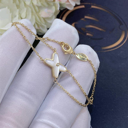 [Vintora]JEUX BRACELET WHITE MOP GOLD 1 DIAMOND