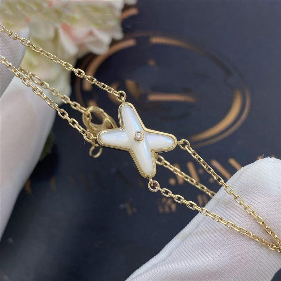 [Vintora]JEUX BRACELET WHITE MOP GOLD 1 DIAMOND