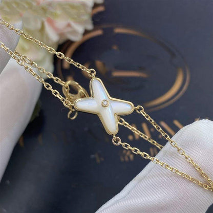 [Vintora]JEUX BRACELET WHITE MOP GOLD 1 DIAMOND