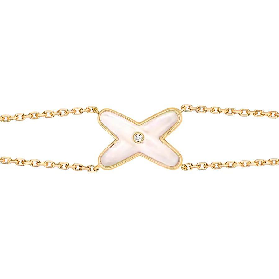 [Vintora]JEUX BRACELET WHITE MOP GOLD 1 DIAMOND