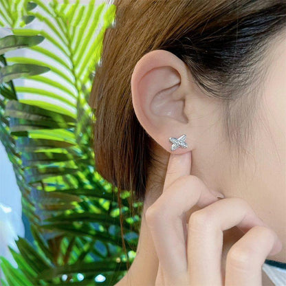 [Vintora]JEUX DE SILVER DIAMOND EARRINGS