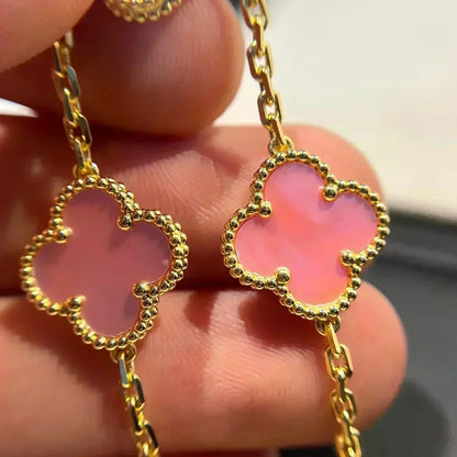 [Vintora] CLOVER 5 MOTIFS  PINK MOP BRACELET COLLECTION
