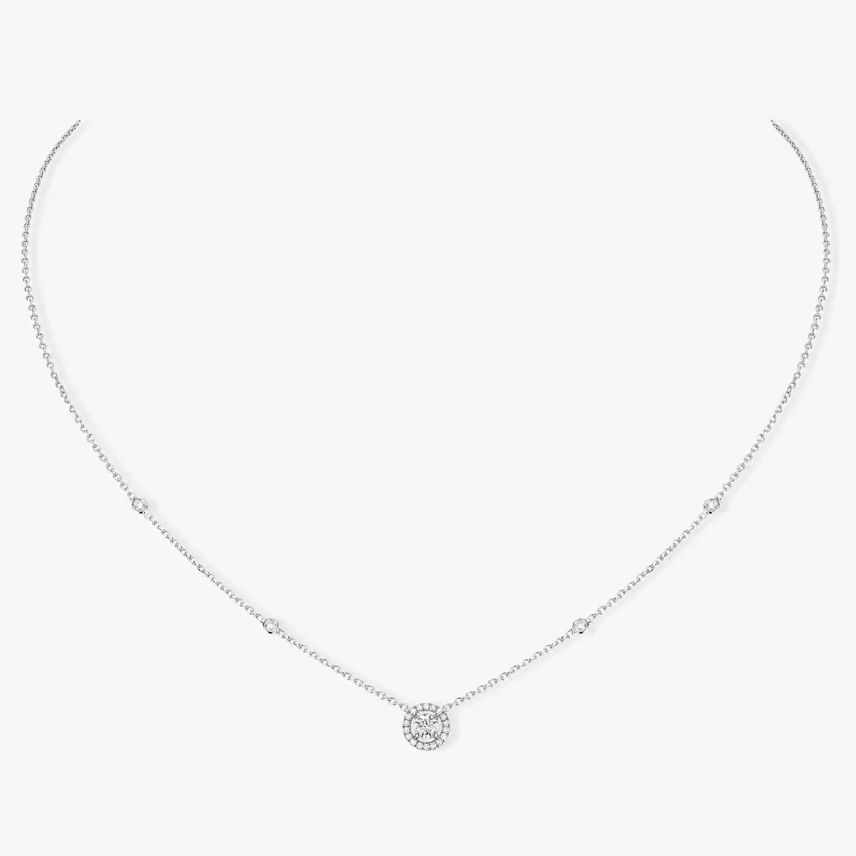 [Vintora]Diamond Necklace 0,20ct Brilliant Shape Joy