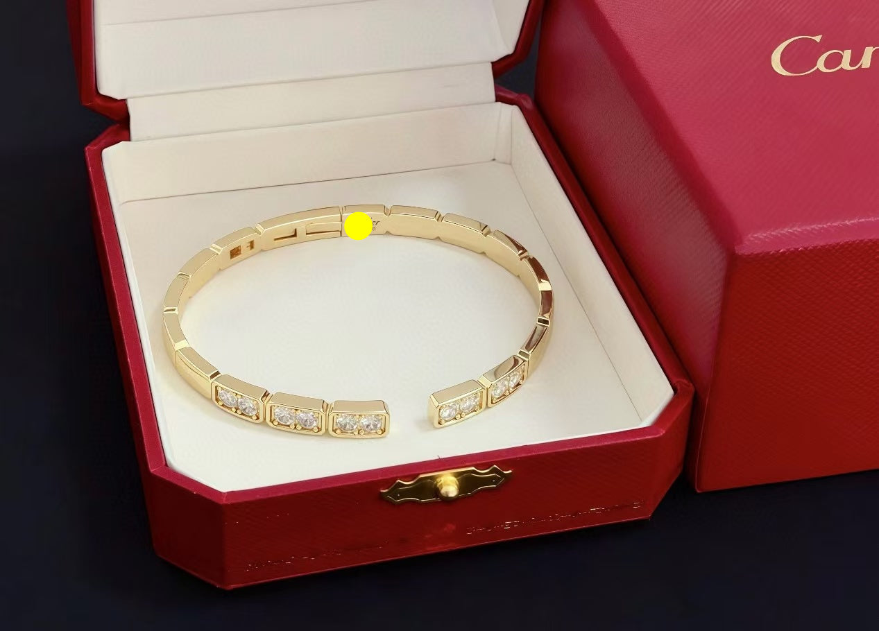 [Vintora jewelrys]LOVE DIAMOND OPEN  BRACELET