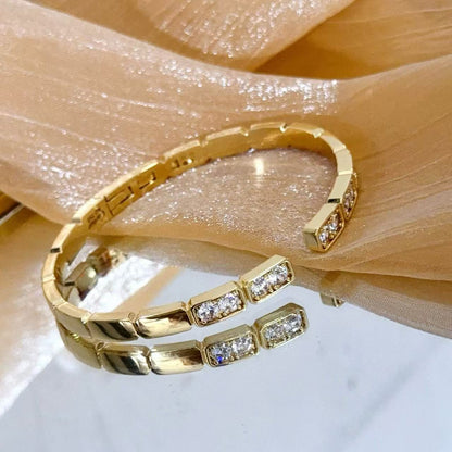 [Vintora jewelrys]LOVE DIAMOND OPEN  BRACELET
