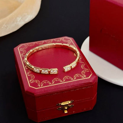 [Vintora jewelrys]LOVE DIAMOND OPEN  BRACELET