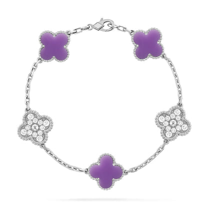 [Vintora]CLOVER 5 MOTIF LIGHT PURPLE BRACELET COLLECTION