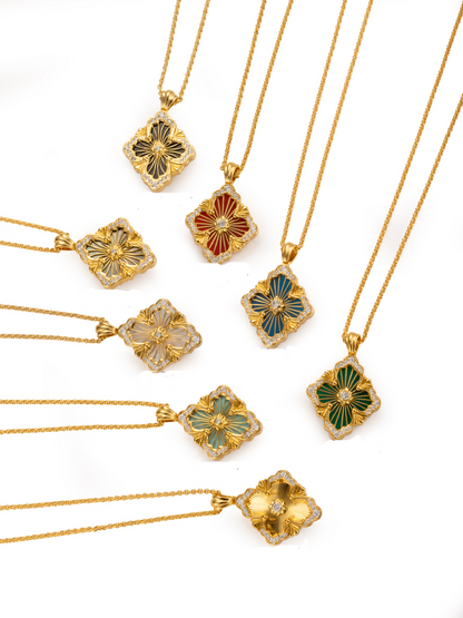 [Vintora] B.C.L BIG SIZE  ENAMEL NECKLACE£¨Various colors£©