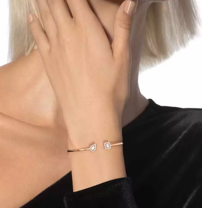 [Vintora]M Delicate Double-Diamond Bracelet