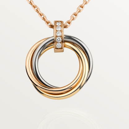 [Vintora]TRINITY NECKLACE GOLD  DIAMONDS