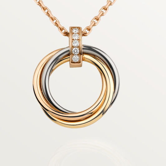 [Vintora]TRINITY NECKLACE GOLD  DIAMONDS
