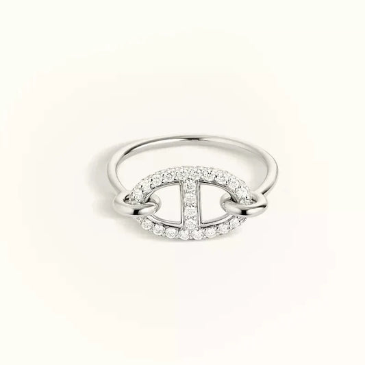 [Vintora]RONDE SMALL SILVER DIAMOND RING