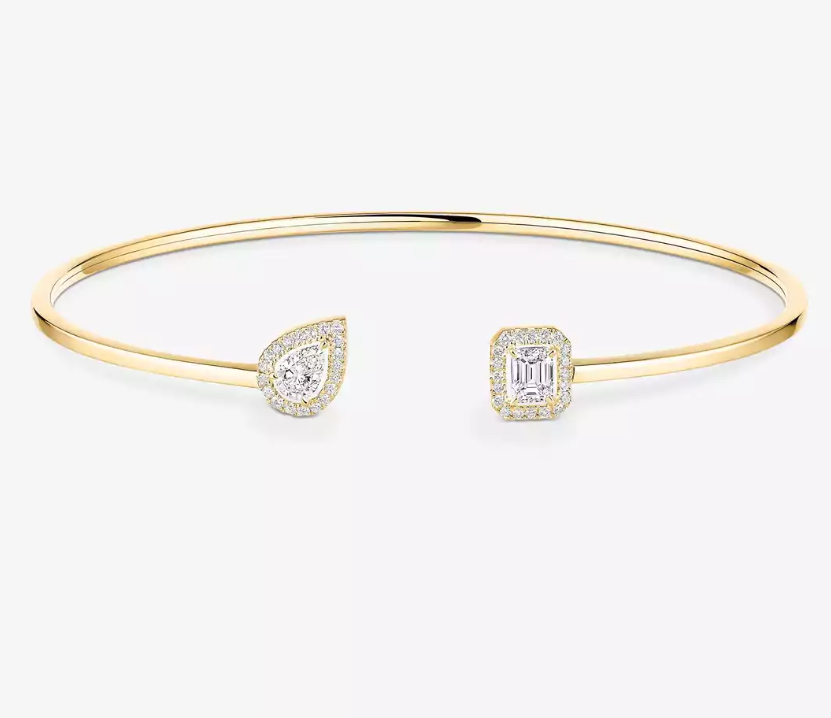 [Vintora]M Delicate Double-Diamond Bracelet