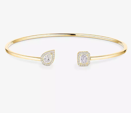 [Vintora]M Delicate Double-Diamond Bracelet
