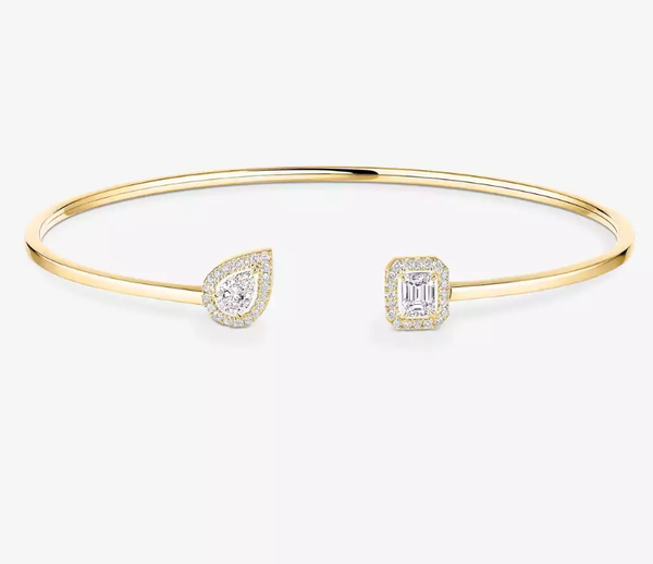 [Vintora]M Delicate Double-Diamond Bracelet