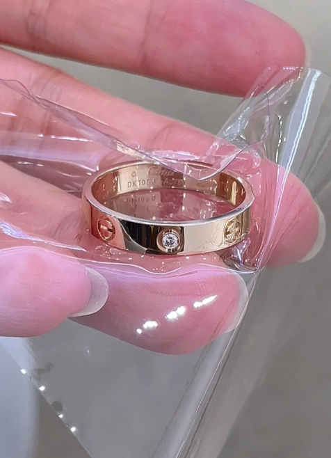 [Vintora]LOVE RING 4MM 1 DIAMOND