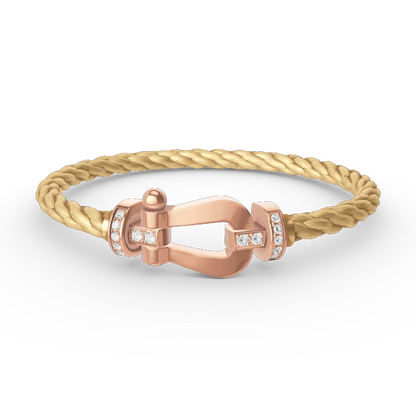 [Vintora]FORCE LARGE HORSESHOE HALF DIAMOND BRACELET Vintora GOLD