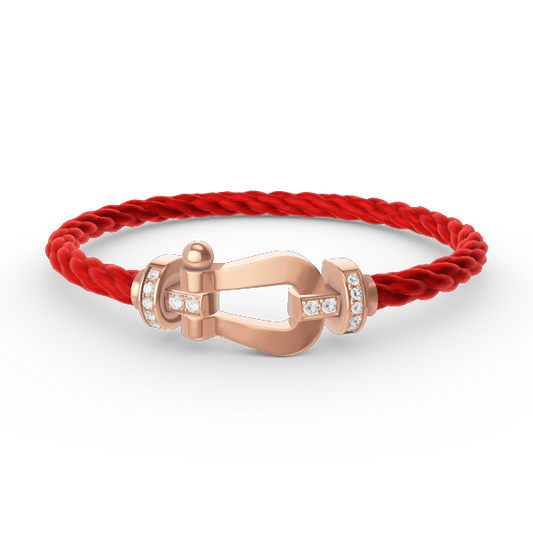 [Vintora]FORCE LARGE HORSESHOE HALF DIAMOND BRACELET Vintora GOLD